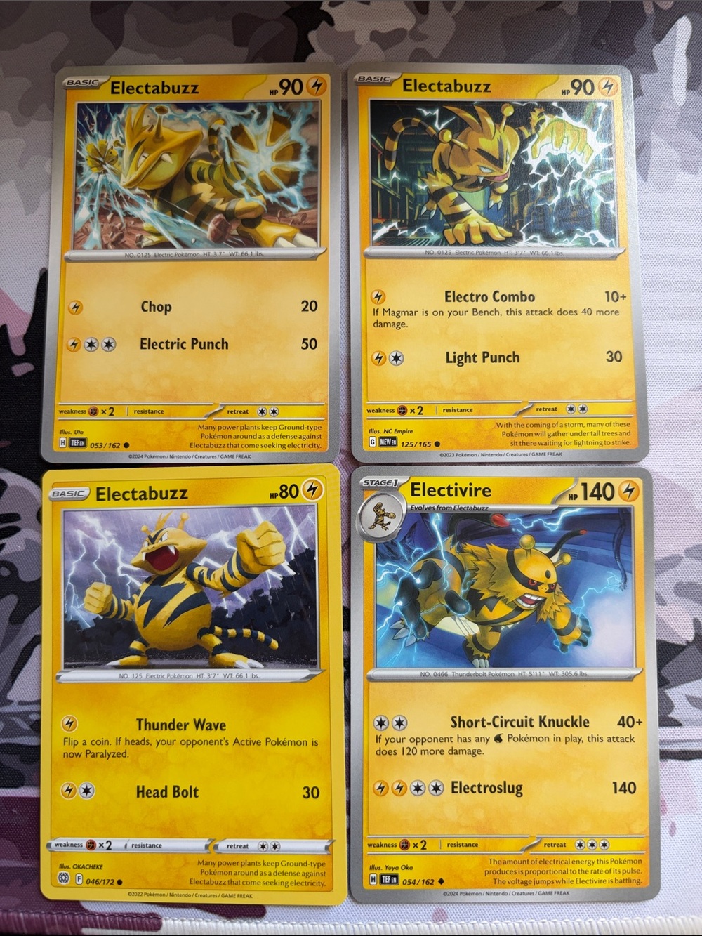 Electabuzz & Electivire Evolution Collection Lot | 4 Pokémon Cards | ✨5/$25✨